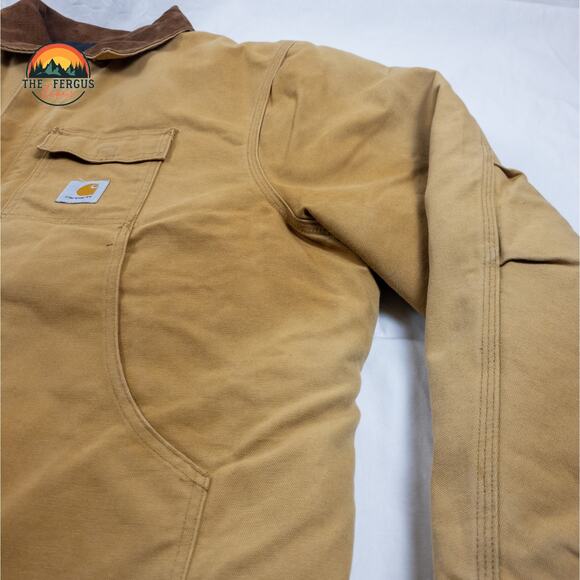 Carhartt Arctic Quilt Lined Jacket Brown Vintage Outdoor Workwear Mens Size 3XL - Picture 14 of 16